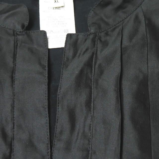 セリーヌ CELINE ギャザースリーブスキッパーブラウス XL ネイビー/ブラック 長袖 プルオーバー プリーツ 切り替え トップス |  | 04