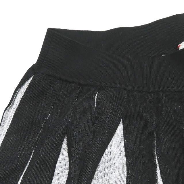 グッチ GUCCI イタリア製 ラメプリーツニットスカート 434186-X5D03 M ブラック/シルバー メタリック レーヨン ストライプ ボトムス |  | 03