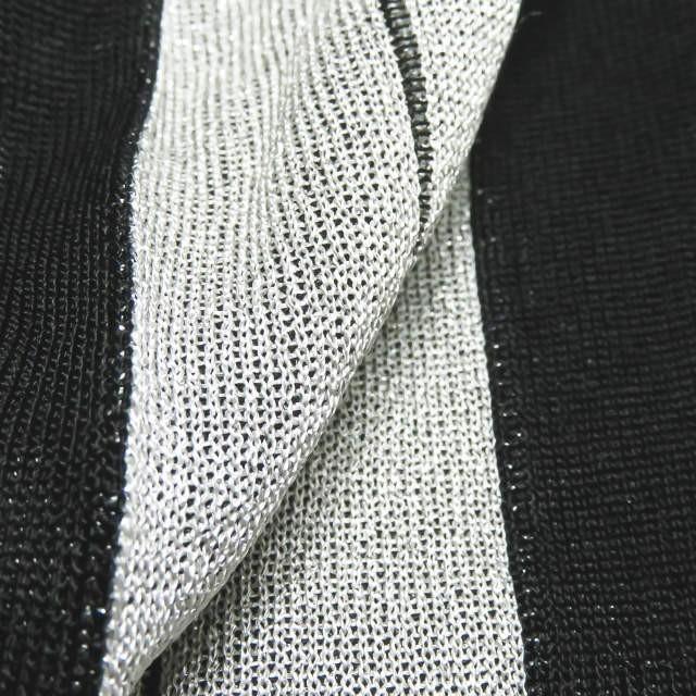 グッチ GUCCI イタリア製 ラメプリーツニットスカート 434186-X5D03 M ブラック/シルバー メタリック レーヨン ストライプ ボトムス |  | 05