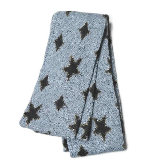 サンローランパリ SAINT LAURENT PARIS イタリア製 スターダイヤモチーフ モヘアウールマフラー 334095 Y1ET2 ブルー 星 ストール ニット | 