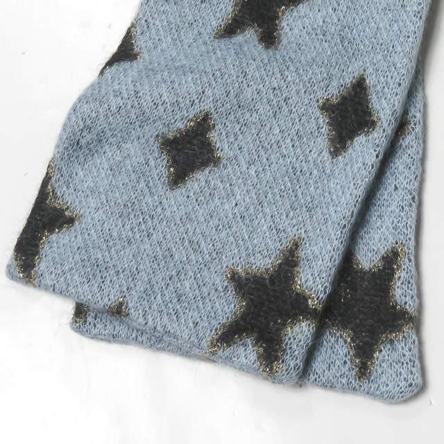 サンローランパリ SAINT LAURENT PARIS イタリア製 スターダイヤモチーフ モヘアウールマフラー 334095 Y1ET2 ブルー 星 ストール ニット |  | 03