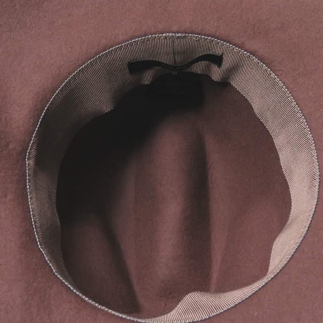 グッチ GUCCI イタリア製 フェルトウールロングブリムハット M(内周約56cm) マルーン レザーベルト 帽子 |  | 06