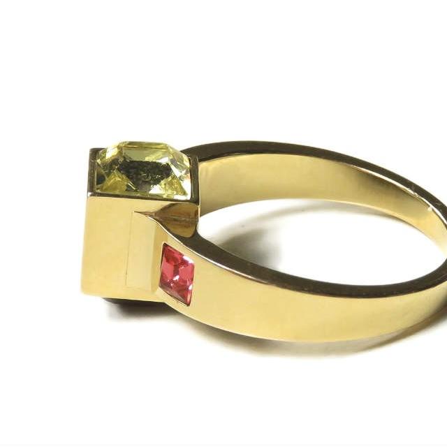 ルイ・ヴィトン LOUIS VUITTON バークギャンブルリング GL0172 13号 ゴールド ダイス カラーストーン 指輪 アクセサリー |  | 04