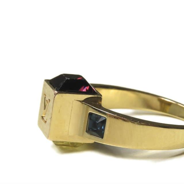 ルイ・ヴィトン LOUIS VUITTON バークギャンブルリング GL0172 13号 ゴールド ダイス カラーストーン 指輪 アクセサリー |  | 05