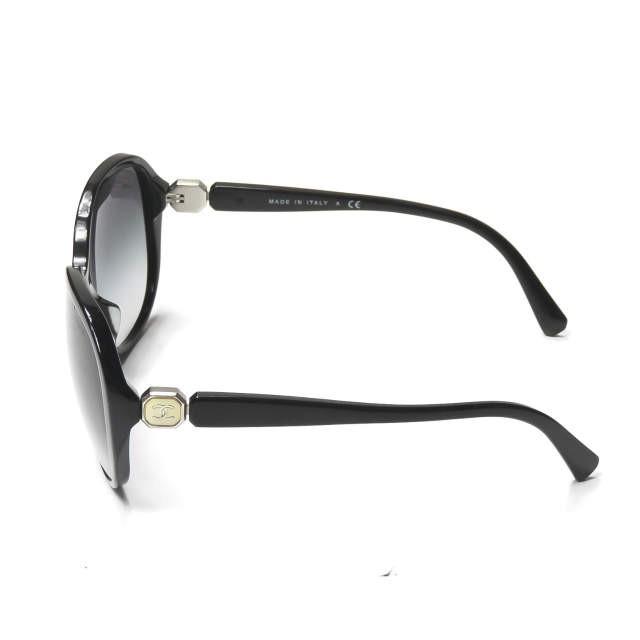 シャネル CHANEL イタリア製 ビッグフレームサングラス 5285-Ａ ブラック/ブラック ココマーク 眼鏡 メガネ |  | 02