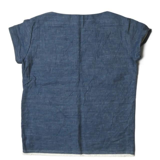 セリーヌ CELINE フランス製 フリンジデニムボートネックプルオーバー 40 ブルー フィービー・ファイロ 半袖 シャツ カットソー トップス |  | 01