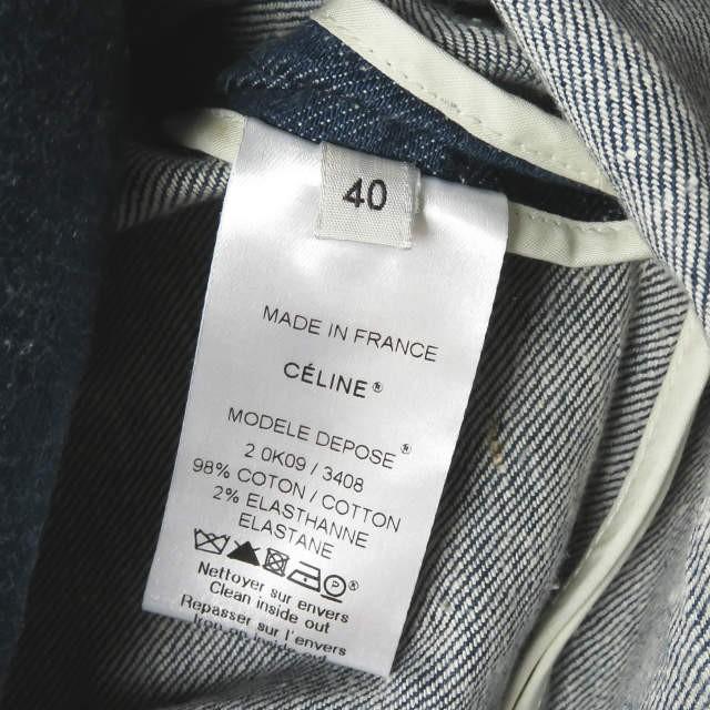 セリーヌ CELINE フランス製 フリンジデニムボートネックプルオーバー 40 ブルー フィービー・ファイロ 半袖 シャツ カットソー トップス |  | 07