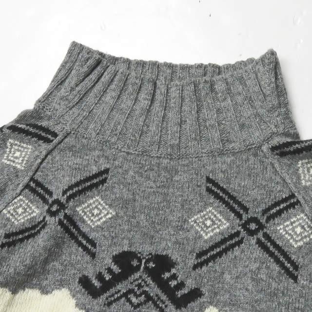 ステラマッカートニー Stella McCartney イタリア製 ノルディック柄 タートルネックニットワンピース 370179SEW15 36 グレー セーター 長袖 チュニック |  | 04