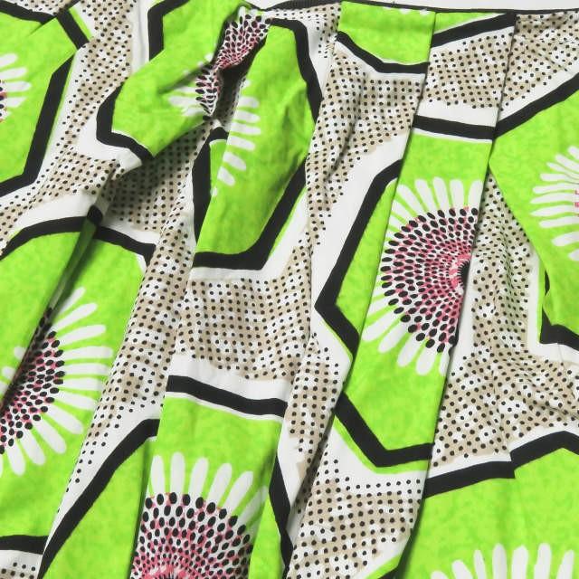 カルヴェン CARVEN キウイプリントレイヤードギャザースカート 290J52 40 グリーン コットン ボトムス |  | 04