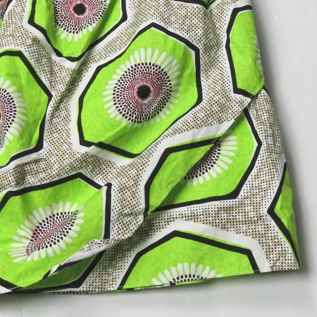 カルヴェン CARVEN キウイプリントレイヤードギャザースカート 290J52 40 グリーン コットン ボトムス |  | 08