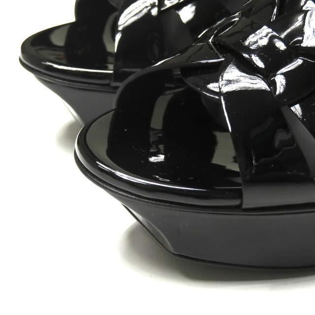 イヴサンローラン YVES SAINT LAURENT イタリア製 トリビュートサンダル パテントレザー 315490B8I001000 38.5(25.5cm) YSL アンクルストラップ |  | 08