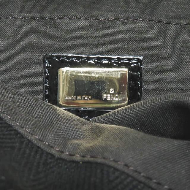 フェンディ FENDI イタリア製 BORSA CHEF MEDIA ヘリンボーンキャンバス スタッズハンドバッグ 8BR445 00ANB F0WN1 ブラック ワンショルダー |  | 03