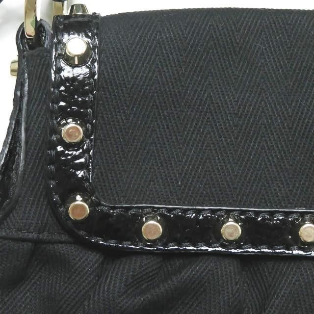 フェンディ FENDI イタリア製 BORSA CHEF MEDIA ヘリンボーンキャンバス スタッズハンドバッグ 8BR445 00ANB F0WN1 ブラック ワンショルダー |  | 04