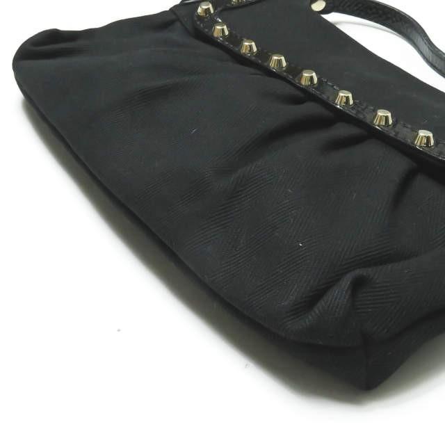 フェンディ FENDI イタリア製 BORSA CHEF MEDIA ヘリンボーンキャンバス スタッズハンドバッグ 8BR445 00ANB F0WN1 ブラック ワンショルダー |  | 05