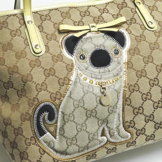 グッチ GUCCI GUCCIOLI オリバー トートバッグ ベージュ パグ GG グッチ GUCCI GUCCIOLI オリバー トートバッグ ベージュ パグ GG