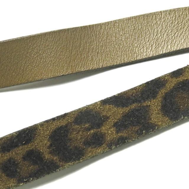 サンローランパリ SAINT LAURENT PARIS イタリア製 レオパード柄 レザーナローベルト 419453 85 ブラウン |  | 02