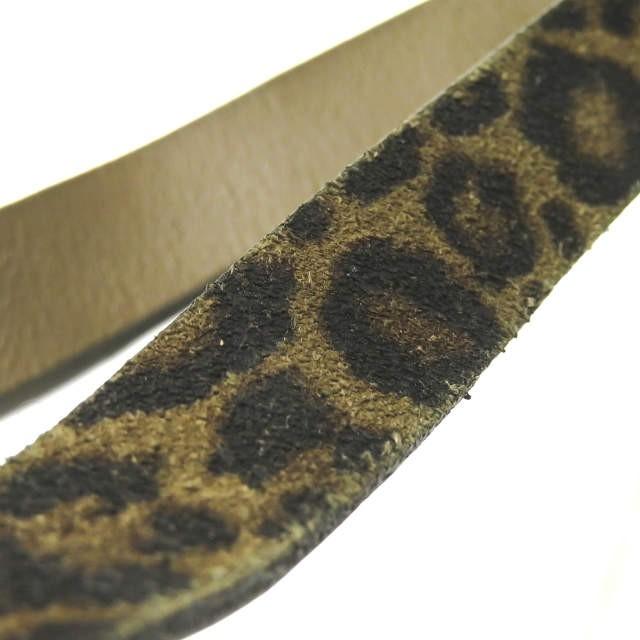 サンローランパリ SAINT LAURENT PARIS イタリア製 レオパード柄 レザーナローベルト 419453 85 ブラウン |  | 03