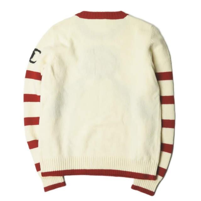 シャネル CHANEL イタリア製 2007年 ヴィンテージ ペンギンニット 40 オフホワイト/レッド セーター ココマーク ボーダー プルオーバー トップス |  | 01