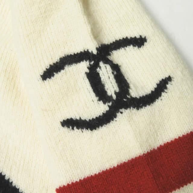 シャネル CHANEL イタリア製 2007年 ヴィンテージ ペンギンニット 40 オフホワイト/レッド セーター ココマーク ボーダー プルオーバー トップス |  | 05