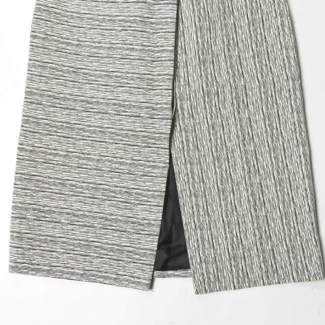 カルヴェン CARVEN ハンガリー製 ジャガードハイウエストスリットスカート 150J08 38 ホワイト ハイウエスト ボトムス |  | 05
