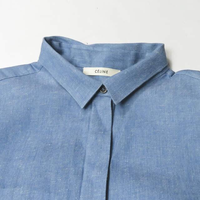 セリーヌ CELINE 2011AW パッチワークデニムワンピース 26I133408 40 ネイビー フィービー・ファイロ 長袖 ミニスカート トップス |  | 03