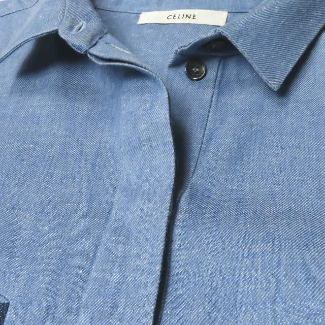 セリーヌ CELINE 2011AW パッチワークデニムワンピース 26I133408 40 ネイビー フィービー・ファイロ 長袖 ミニスカート トップス |  | 05