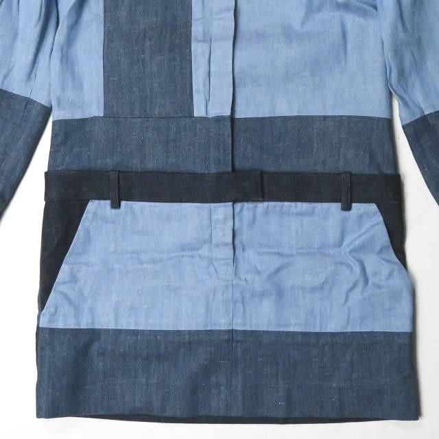 セリーヌ CELINE 2011AW パッチワークデニムワンピース 26I133408 40 ネイビー フィービー・ファイロ 長袖 ミニスカート トップス |  | 07