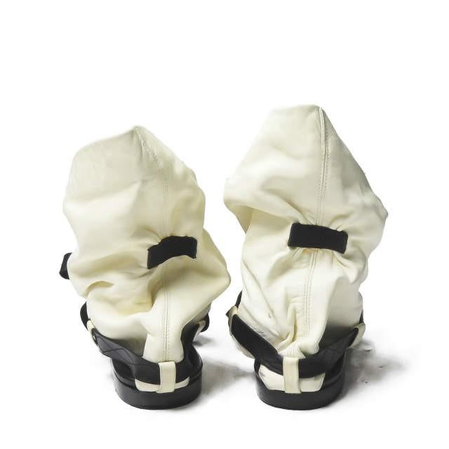 シャネル CHANEL イタリア製 レイヤードハイカットサンダル 40(25cm程度) ブラック/ホワイト レザー トング シューズ |  | 02