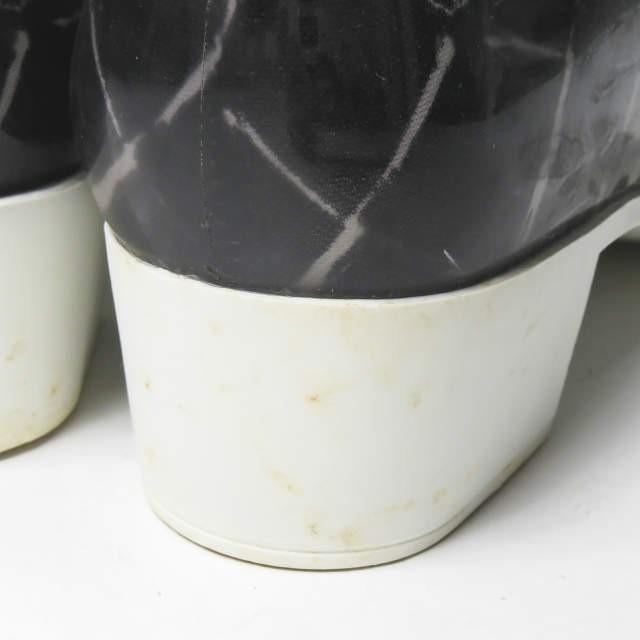 シャネル CHANEL イタリア製 マトラッセ柄 レインブーツ C0229 38(24.5cm程度) ブラック ラバー シューズ |  | 11