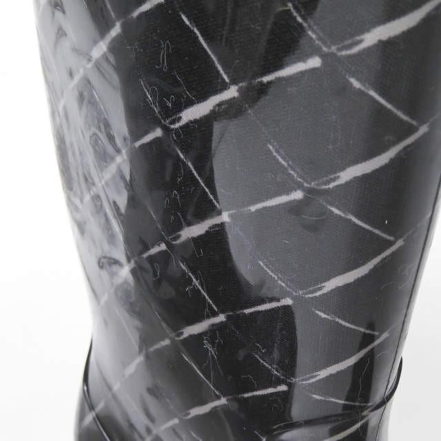 シャネル CHANEL イタリア製 マトラッセ柄 レインブーツ C0229 38(24.5cm程度) ブラック ラバー シューズ |  | 05