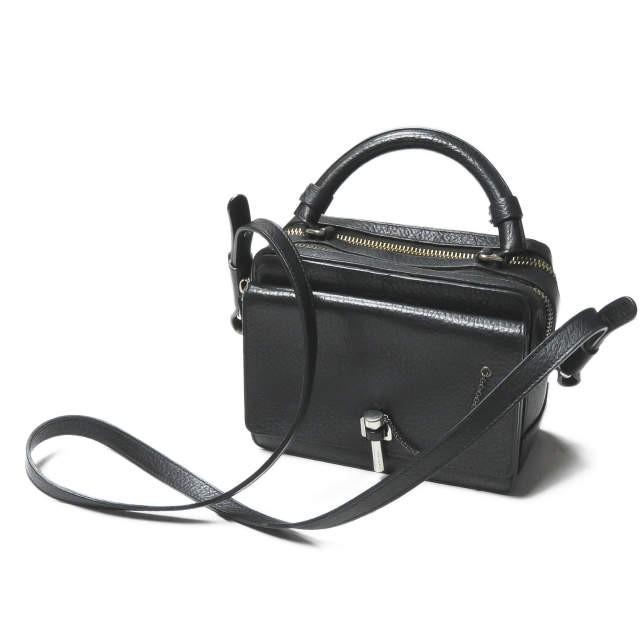 カルヴェン CARVEN イタリア製 71 MAHLER 2WAYレザーショルダーバッグ ブラック 型押し グレイン チェーン カバン |  | 01