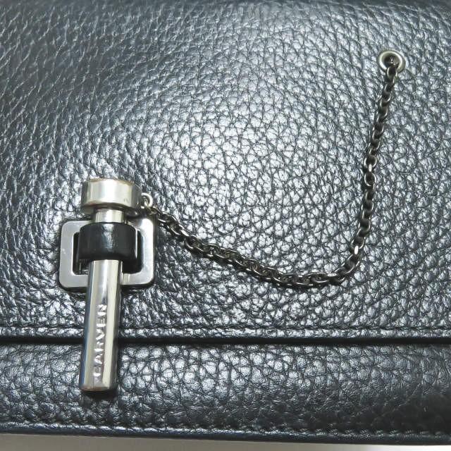 カルヴェン CARVEN イタリア製 71 MAHLER 2WAYレザーショルダーバッグ ブラック 型押し グレイン チェーン カバン |  | 06