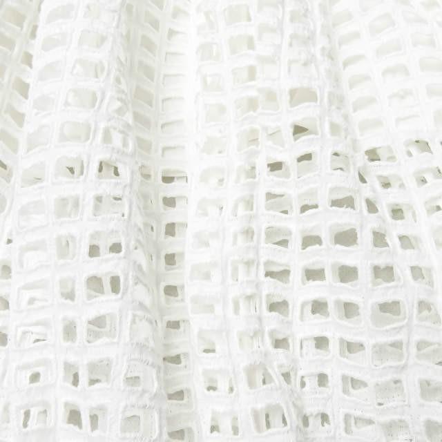 カルヴェン CARVEN ハンガリー製 ブロックレースプリーツスカート 310J08 40 ホワイト ハイウエスト メッシュ ボトムス |  | 04