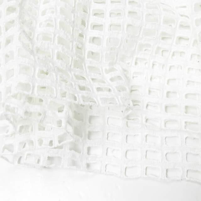 カルヴェン CARVEN ハンガリー製 ブロックレースプリーツスカート 310J08 40 ホワイト ハイウエスト メッシュ ボトムス |  | 05