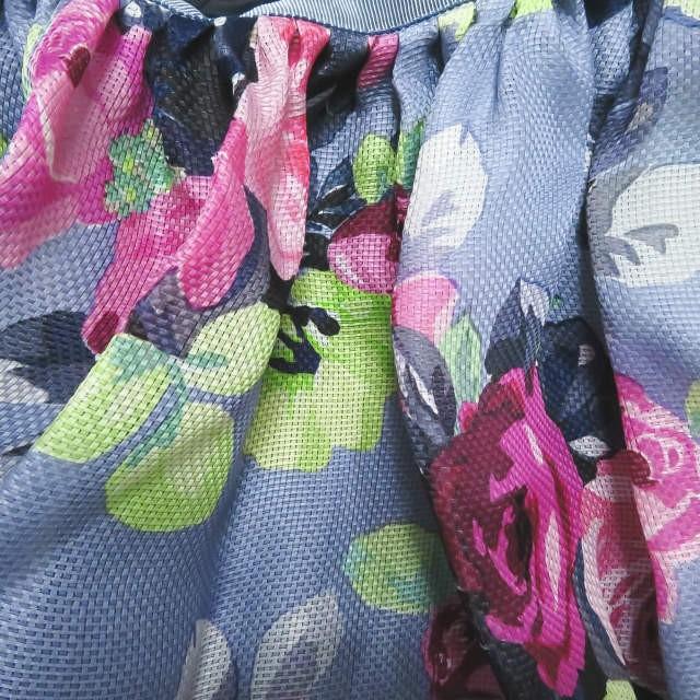 カルヴェン CARVEN ハンガリー製 シルクフラワーギャザープリーツスカート 425J70 40 パープル/ピンク ハイウエスト メッシュ プリント ボトムス |  | 03