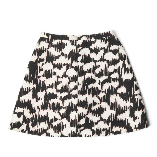 BALENCIAGA バレンシアガ イタリア製 総柄ジャージー台形スカート 373166 TMA19 ホワイト/ブラック グラフィック ボンディング  ☆☆lm1845 :lm1845:LOOPヤフーショッピング店 - 通販 - Yahoo!ショッピング