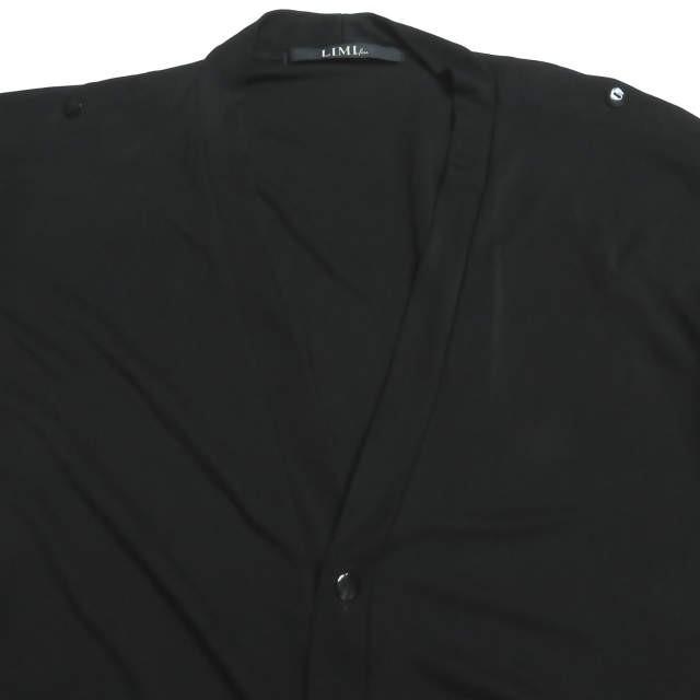 リミフゥ LIMI feu 17AW 日本製 ショルダーボタンロングカーディガン LD-T02-933 S ブラック キュプラ ニット マキシ トップス |  | 03