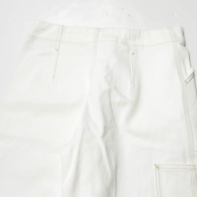 アクネストゥディオズ Acne Studios TEXEL W DEN コットンツイルワイドサブリナパンツ 34 ホワイト ペインター ベルトレス クロップド ボトムス |  | 05