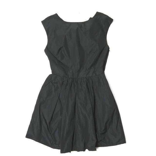 CARVEN カルヴェン バックリボンギャザーノースリーブワンピース 550R38 36 ブラック トップス ☆☆lm1878 | 