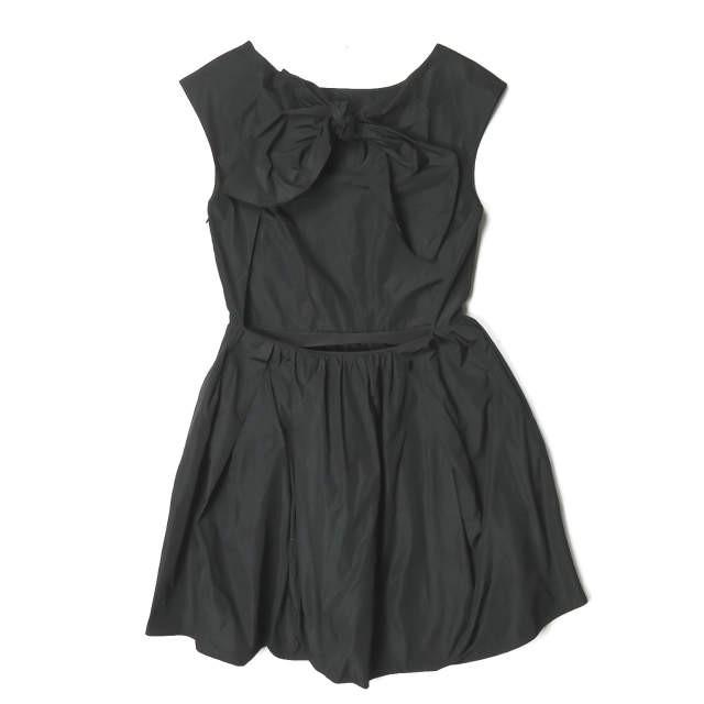 CARVEN カルヴェン バックリボンギャザーノースリーブワンピース 550R38 36 ブラック トップス ☆☆lm1878 |  | 01