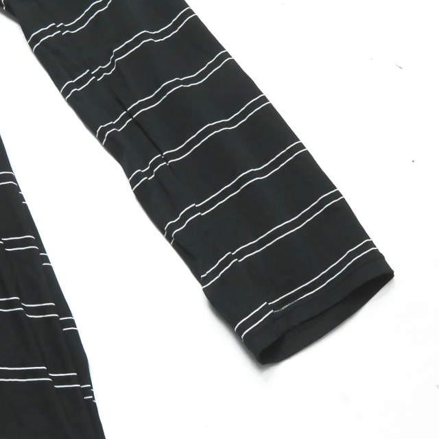 リミフゥ LIMI feu 19SS 日本製 ボーダーアシンメトリーロングカーディガン LH-T30-045 S ブラック 長袖 変形 トップス |  | 07