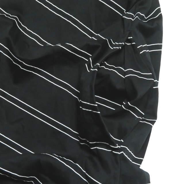 リミフゥ LIMI feu 19SS 日本製 ボーダーアシンメトリーロングカーディガン LH-T30-045 S ブラック 長袖 変形 トップス |  | 09