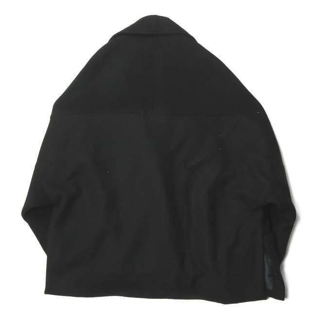 リミフゥ LIMI feu 18AW 日本製 メルトンウールショートチェスターコート LV-C12-102 S ブラック ボタンレス ドルマン アウター |  | 01