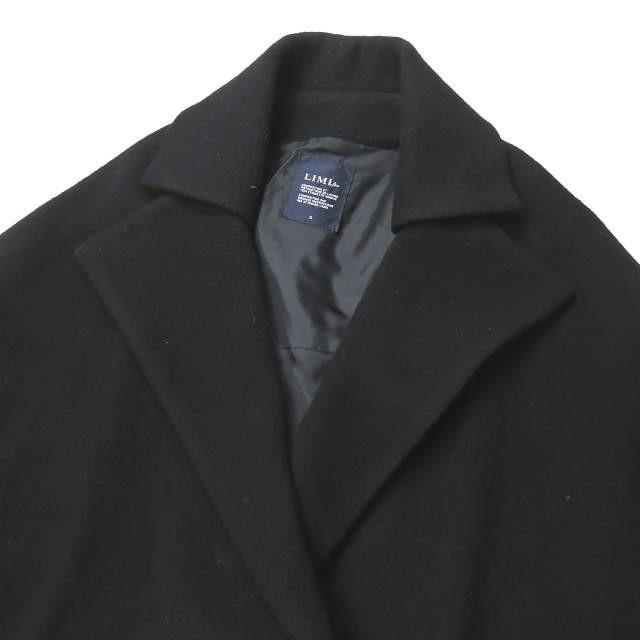 リミフゥ LIMI feu 18AW 日本製 メルトンウールショートチェスターコート LV-C12-102 S ブラック ボタンレス ドルマン アウター |  | 04