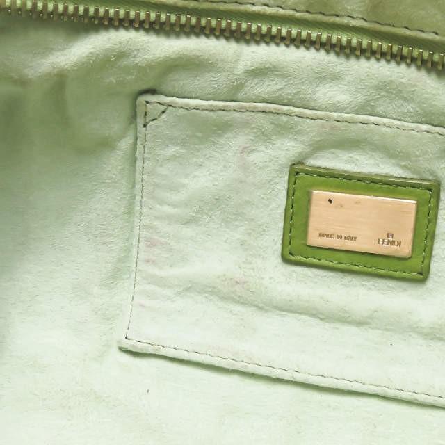 フェンディ FENDI イタリア製 イントレチャートレザーハンドバッグ 8BR425 グリーン カバン |  | 12
