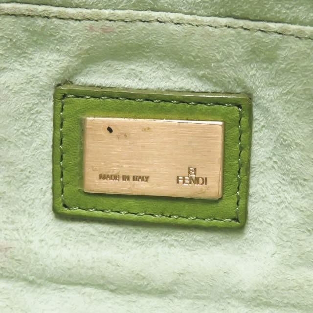 フェンディ FENDI イタリア製 イントレチャートレザーハンドバッグ 8BR425 グリーン カバン |  | 02
