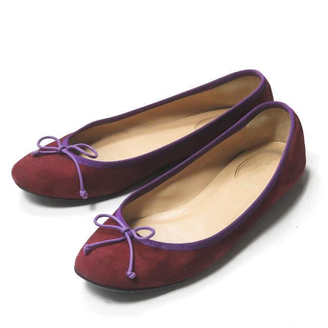 ジェイアンドエムデヴィッドソン J M Davidson スペイン製 スエードリボンバレエシューズ 37 5 24cm ワイン パンプス シューズ Lm16 Loopヤフーショッピング店 通販 Yahoo ショッピング