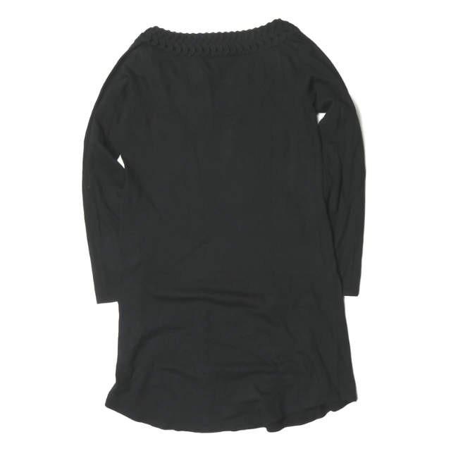 リミフゥ LIMI feu 日本製 ネックモチーフUネックワンピース TC-T26-933 S ブラック 長袖 カットソー トップス |  | 01