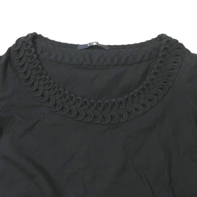 リミフゥ LIMI feu 日本製 ネックモチーフUネックワンピース TC-T26-933 S ブラック 長袖 カットソー トップス |  | 03