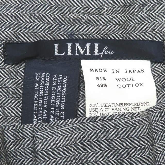 リミフゥ LIMI feu 日本製 ウールヘリンボーン2タックワイドパンツ LX-P29-018 S グレー テーパード ボトムス |  | 02